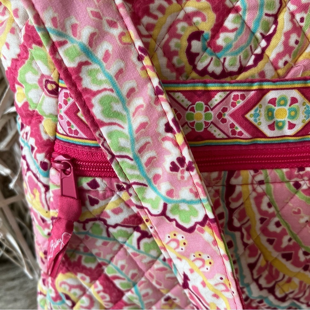VERA BRADLEY Capri Melon 2007 Zipper Hipster Crossbody 2012 Pink Green Y2K USA - Picture 3 of 15